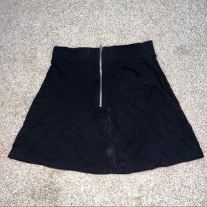 black zip skirt